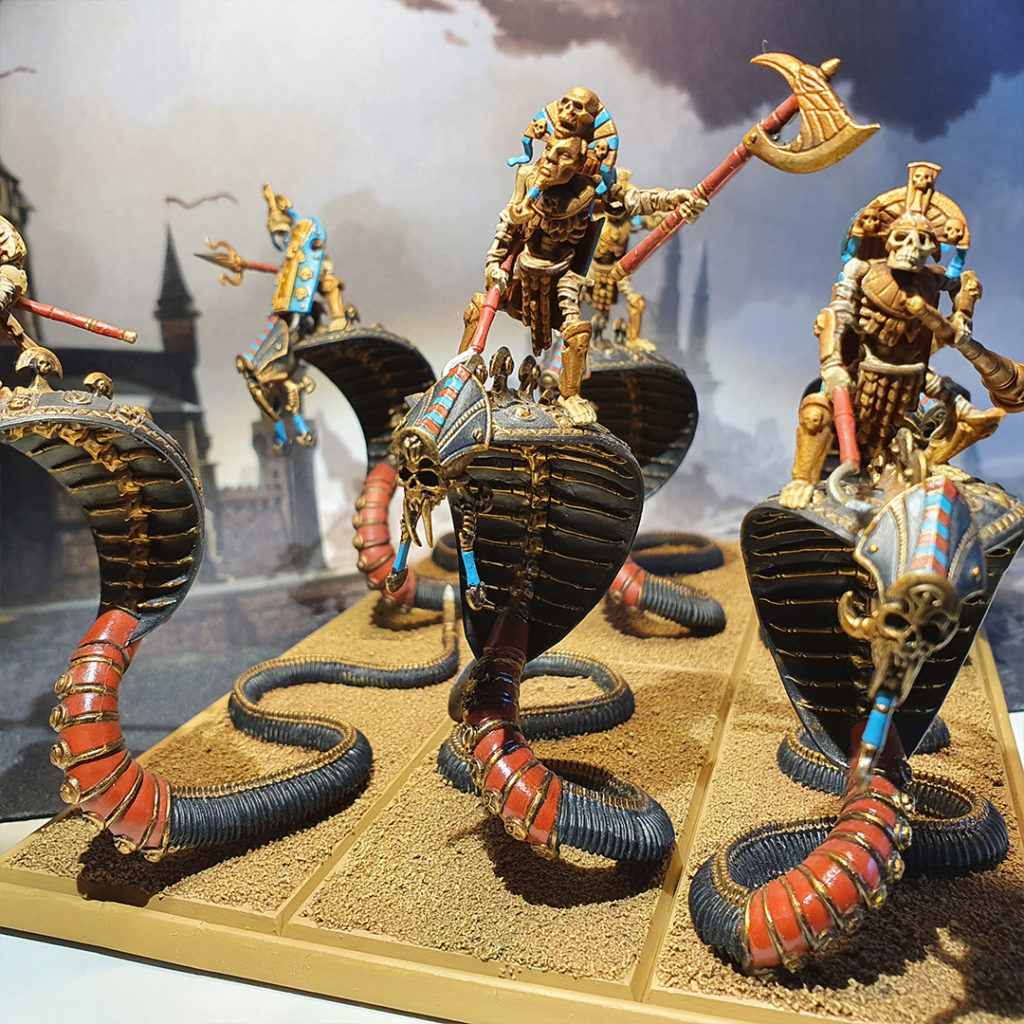 Figurines peintes de Necropolis Knights des Tomb Kings