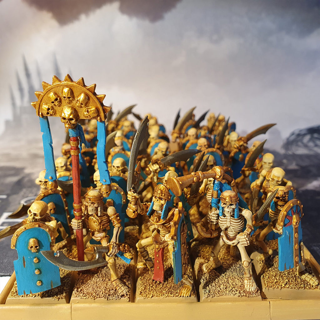 Figurines peintes de Skeleton Legionnaires des Tomb Kings