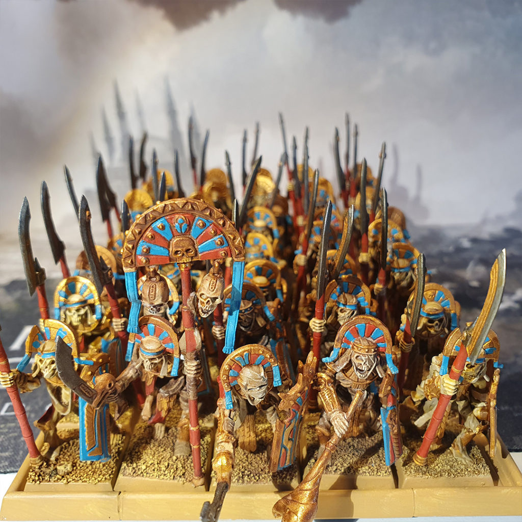 Figurines peintes de Tomb Guards des Tomb Kings