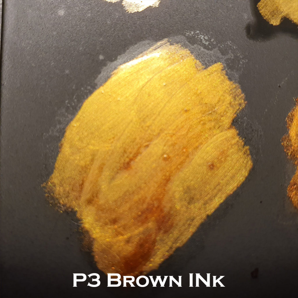 Peinture Solid Gold avec encre P3 Brown Ink