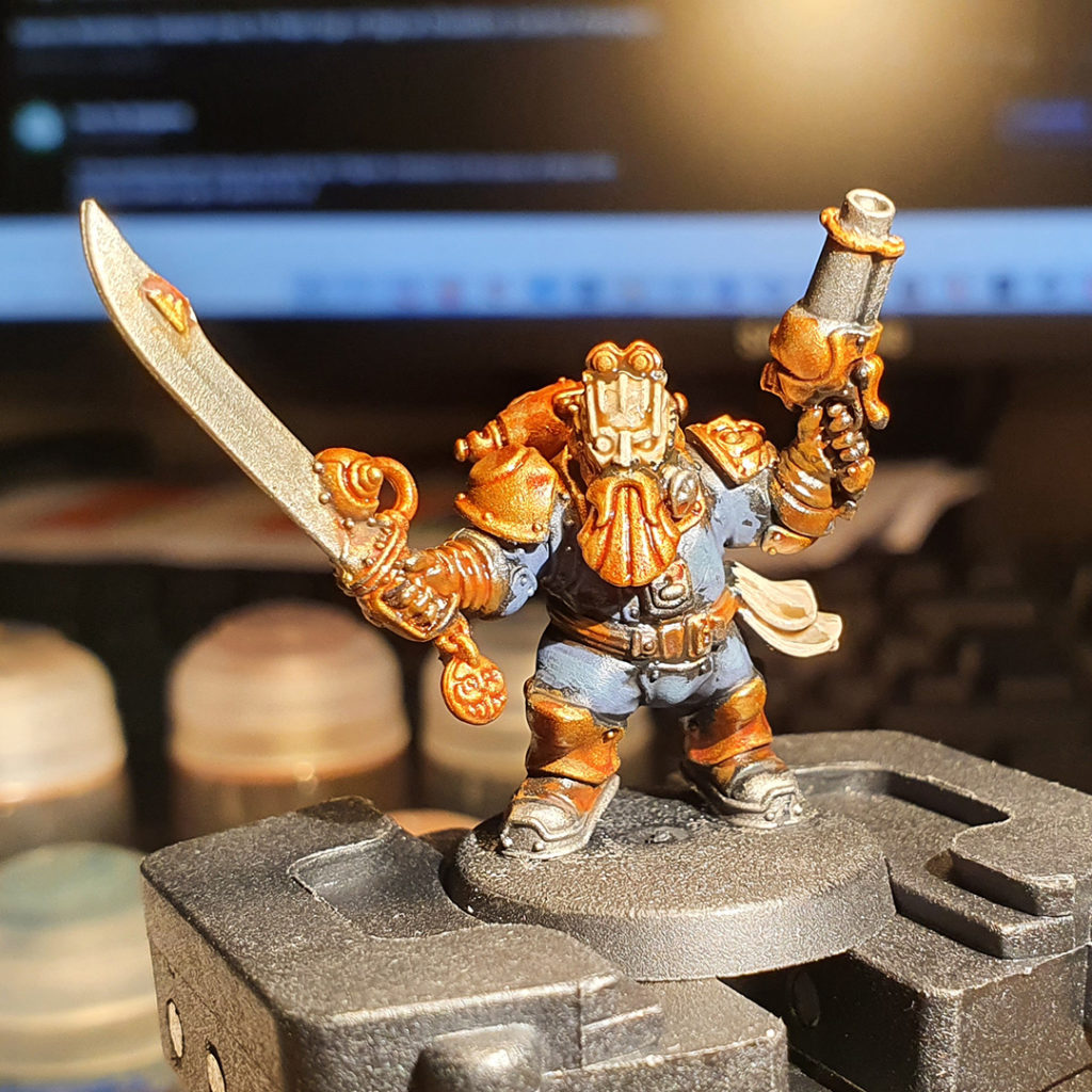 Arkanaut Company figurine painting test for Age of Sigmar